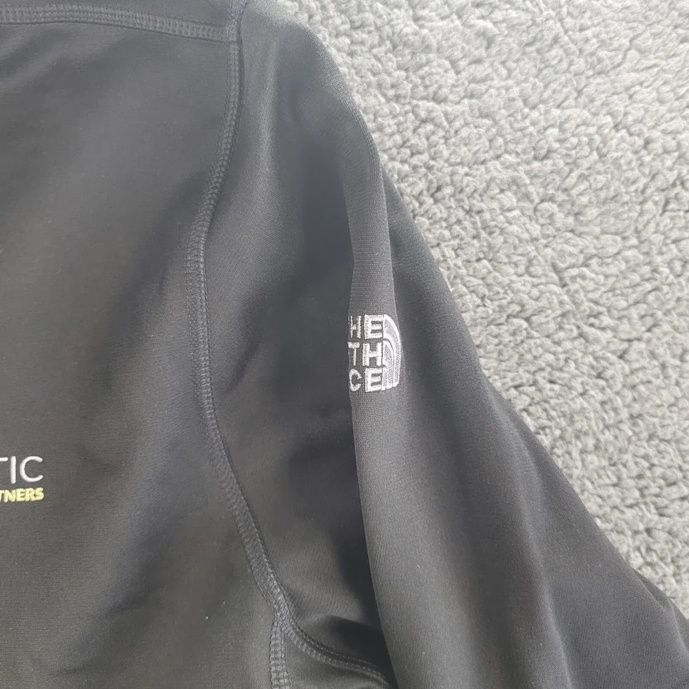 The North Face Sweater Black‎ Mens 2XL 14 Quarter Zip Jacket Embroidered